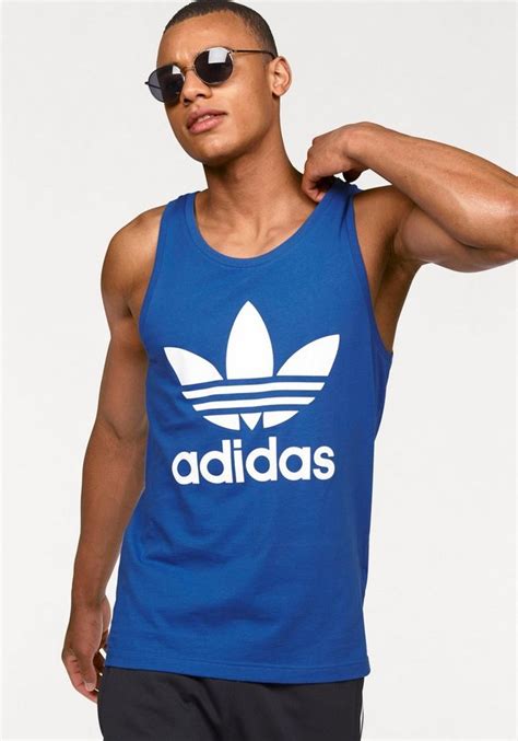 adidas tanktop heren navy|Men's adidas Originals Tank Tops.